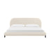 Ophelia Cream Faux Wool King Bed - Home And Beyond