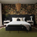 Palani Black Velvet King Bed with Wings - Home And Beyond