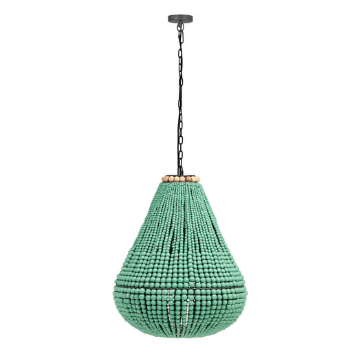 Palani Green Wooden Bead Chandelier image