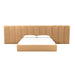 Palani Honey Velvet Queen Bed with Wings - Home And Beyond