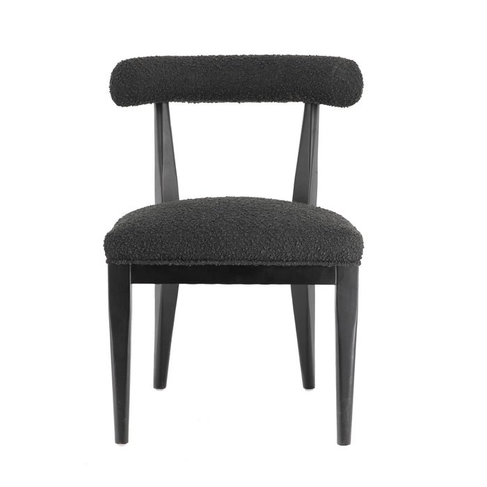 Palla Black Boucle Dining Chair - Home And Beyond