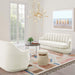 Peyton Cream Velvet Loveseat - Home And Beyond