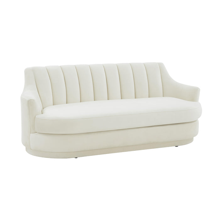 Peyton Cream Velvet Loveseat image