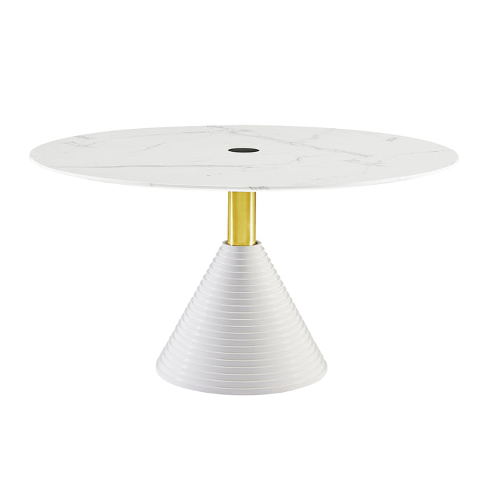 Piper White Round Dining Table image