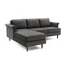 Porter Grey Velvet Sectional LAF image