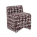 Pippa Merlot Geometric Jacquard Weave Stool image