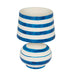 Positano Blue Striped Papier Mache Table Lamp - Home And Beyond