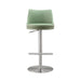 Reagan Sea Foam Green and Silver Adjustable Stool - Home And Beyond