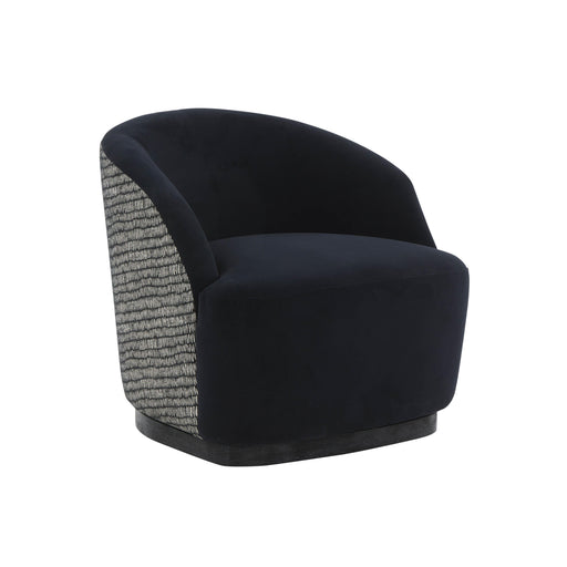 Reese Black Velvet Swivel Chair image