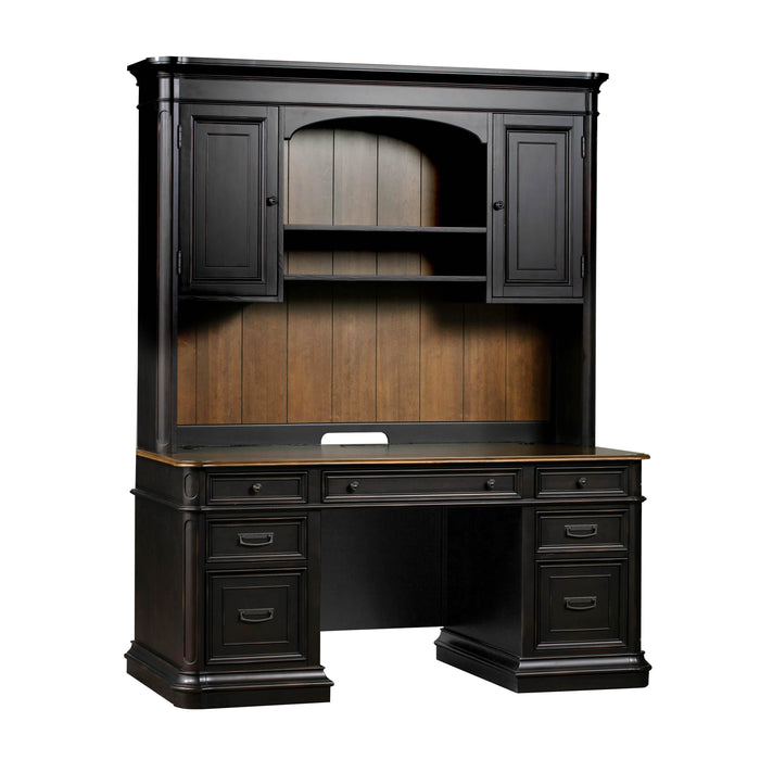 Roanoke Black Credenza & Hutch SET - Home And Beyond