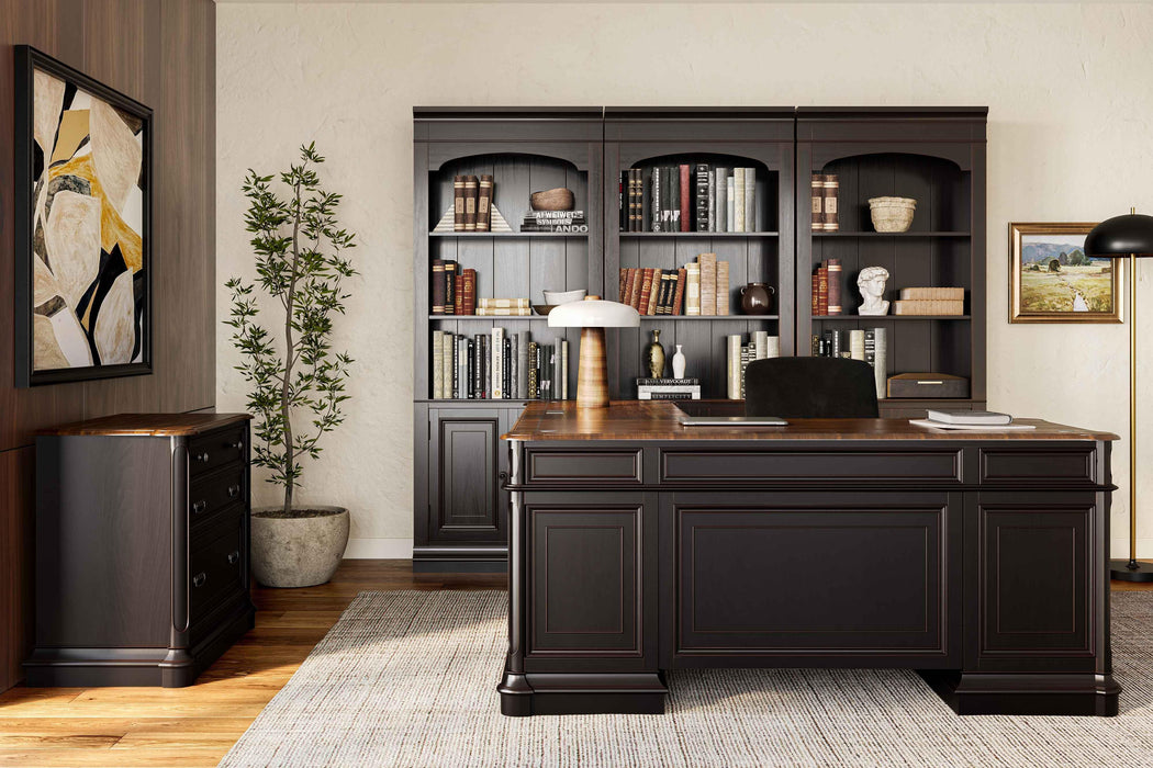 Roanoke Black L Desk