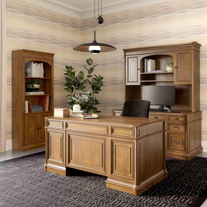 Roanoke Cherry Executive Desk - Home And Beyond