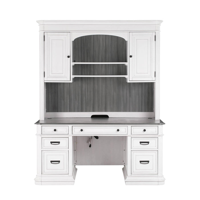 Roanoke White Credenza & Hutch SET - Home And Beyond
