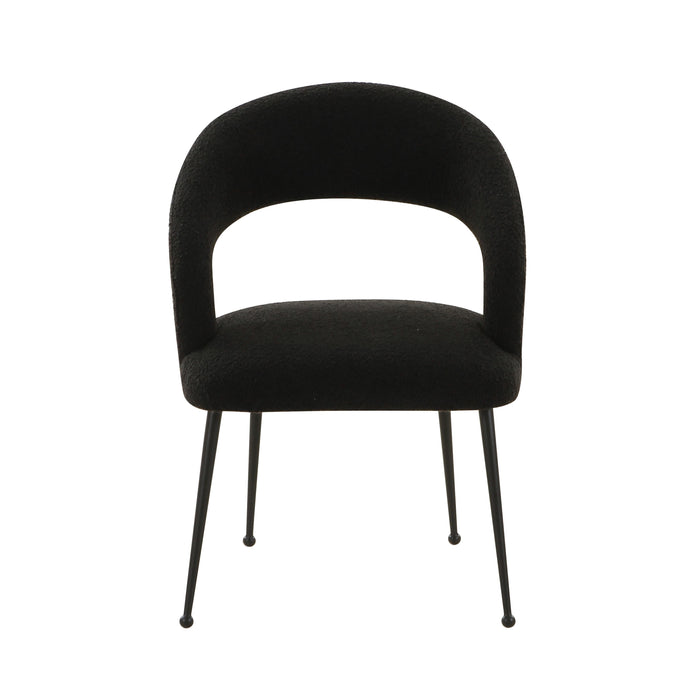 Rocco Black Boucle Dining Chair - Home And Beyond