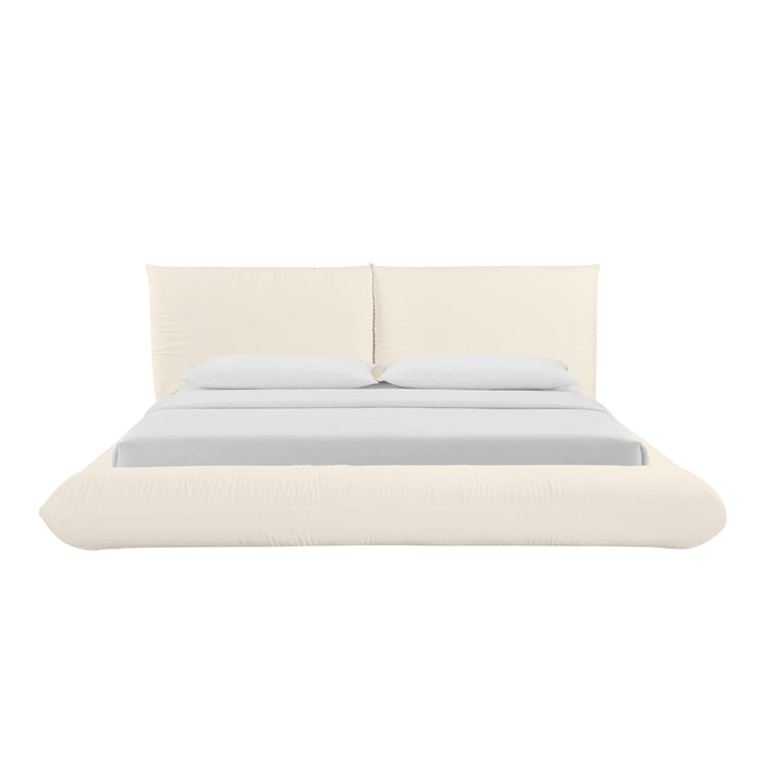 Romp Cream 100% Recycled Linen King Bed - Home And Beyond