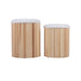 Sagano White Nesting Storage Ottomans - Set of 2 image