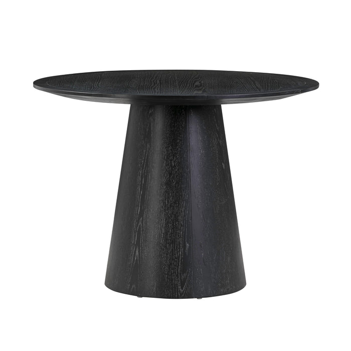 Sahara Black Oak Round Dining Table - Home And Beyond