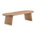 Samantha Cognac Acacia Bench with Boucle Seat - Home And Beyond