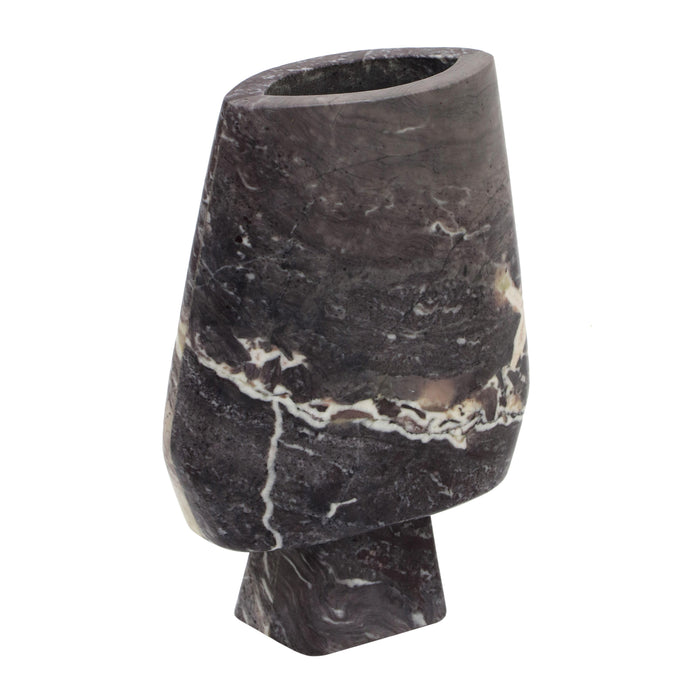 Samma Grey Marble Vase - Large - Home And Beyond