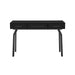 Santana Black Glass Desk Console Table - Home And Beyond