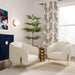 Kandra Cream Velvet Accent Chair - Home And Beyond