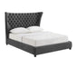 Sassy Grey Velvet Queen Bed image