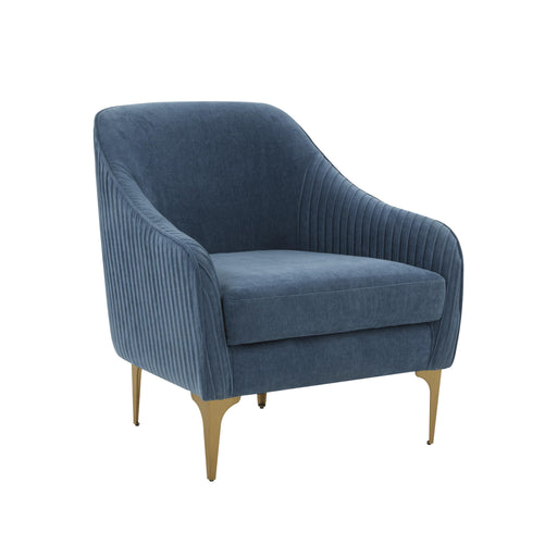 Serena Blue Velvet Accent Chair image