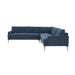 Serena Blue Velvet L-Sectional - Home And Beyond