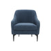 Serena Blue Velvet Accent Chair with Black Legs - Home And Beyond