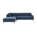 Serena Blue Velvet LAF Chaise Sectional - Home And Beyond