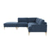 Serena Blue Velvet Large LAF Chaise Sectional - Home And Beyond