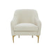 Serena Cream Velvet Accent Chair - Home And Beyond