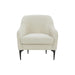 Serena Cream Velvet Accent Chair with Black Legs - Home And Beyond