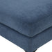 Serena Blue Velvet Ottoman with Black Legs - Home And Beyond