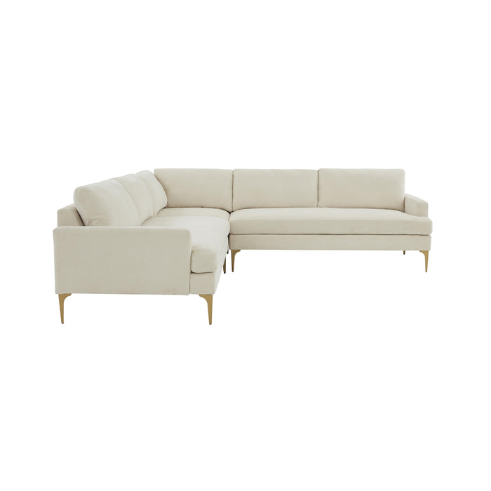 Serena Cream Velvet L-Sectional image