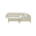 Serena Cream Velvet Large Chaise Sectional - Home And Beyond