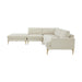 Serena Cream Velvet Large LAF Chaise Sectional - Home And Beyond