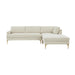 Serena Cream Velvet RAF Chaise Sectional - Home And Beyond