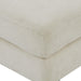 Serena Cream Velvet Ottoman with Black Legs - Home And Beyond