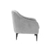 Serena Gray Velvet Accent Chair with Black Legs - Home And Beyond