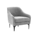 Serena Gray Velvet Accent Chair with Black Legs image