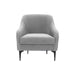 Serena Gray Velvet Accent Chair with Black Legs - Home And Beyond