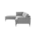 Serena Gray Velvet LAF Chaise Sectional with Black Legs - Home And Beyond