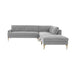 Serena Gray Velvet Large RAF Chaise Sectional - Home And Beyond