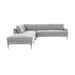Serena Gray Velvet Large LAF Chaise Sectional - Home And Beyond