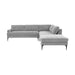 Serena Gray Velvet Large RAF Chaise Sectional with Black Legs - Home And Beyond