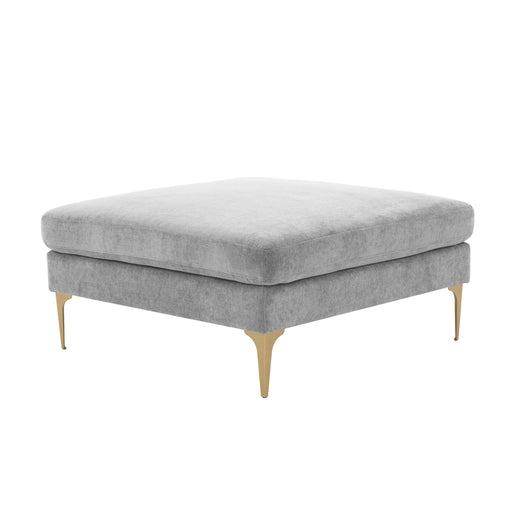 Serena Gray Velvet Ottoman image