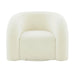 Slipper Cream Vegan Shearling Swivel Chair - Home And Beyond