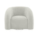 Slipper Light Grey Velvet Swivel Chair - Home And Beyond