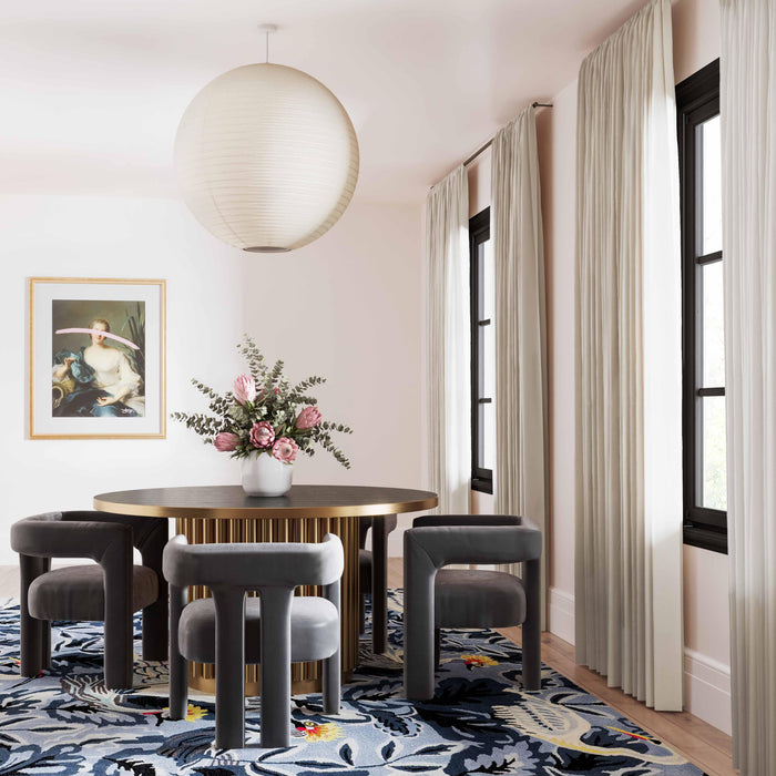 Sloane Dark Grey Velvet Chair - Home And Beyond